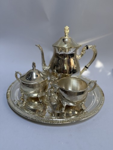 Vintage silver plated tea set - vintage,