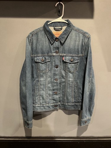 Levis blue denim trucker - blue,