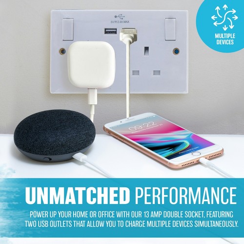 Double switched socket with - double,