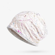 Women Lace Muslim Cancer Chemo Cap Baggy Hat Beanie Scarf Turban Headwrap