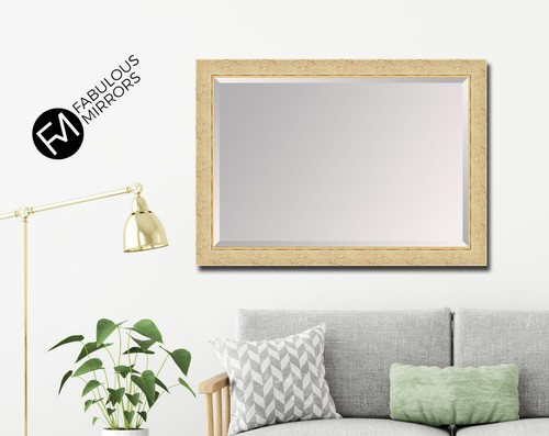 Large cream gold wall - large, mirror