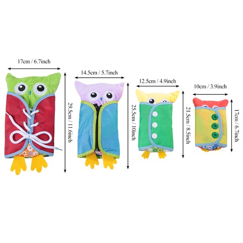4pcs plush owl dressing toy - plush,