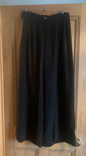 Primark black linen mix wide