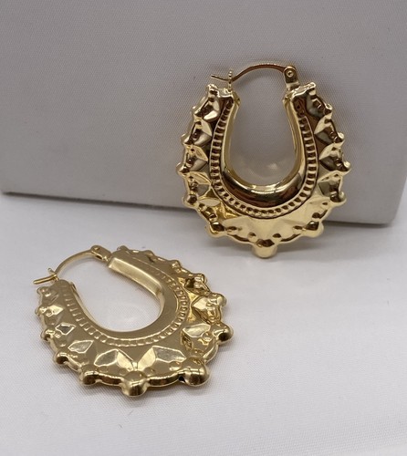 9ct yellow gold medium creole - yellow,