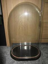 Antique French Hand Blown Glass Dome & Stand for Taxidermy Statue Clock etc