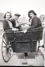 Vintage Photo Negative Family + Driver Horse & Cart Isles of Scilly