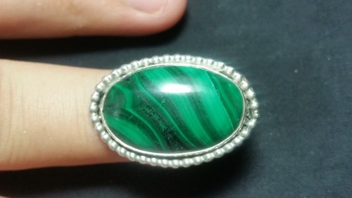 Hand crafted natural malachite - hand,