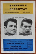 SHEFFIELD SPEEDWAY PROGRAMME: GREAT BRITAIN v OVERSEAS 10/9/64 (GOOD CONDITION)