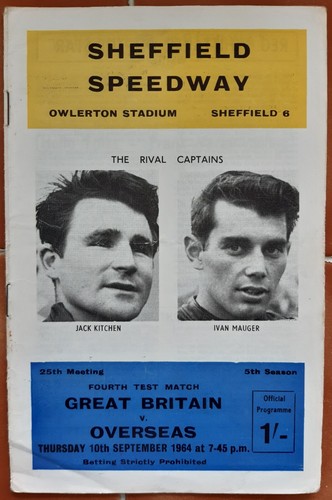 Sheffield speedway programme - speedway,