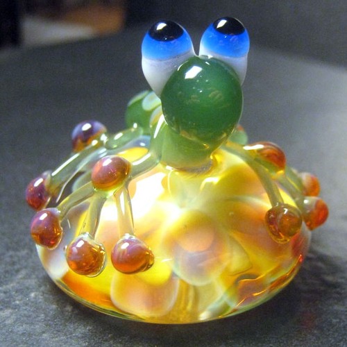 Boomwire glass flower - glass, frog