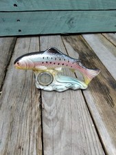 Jemma Holland Iridescent Fish Figurine With Thermometer 7" Long 4" Tall
