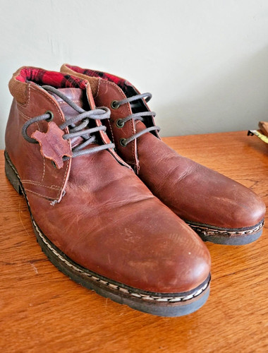 Brown leather chukka boots - leather,