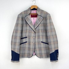 Welligogs Windsor Hacking Jacket Womens 18 Blue Grey Cotton Country Blazer