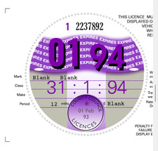January 1994 Classic Road Tax