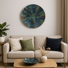 Large peacock enamel - large,