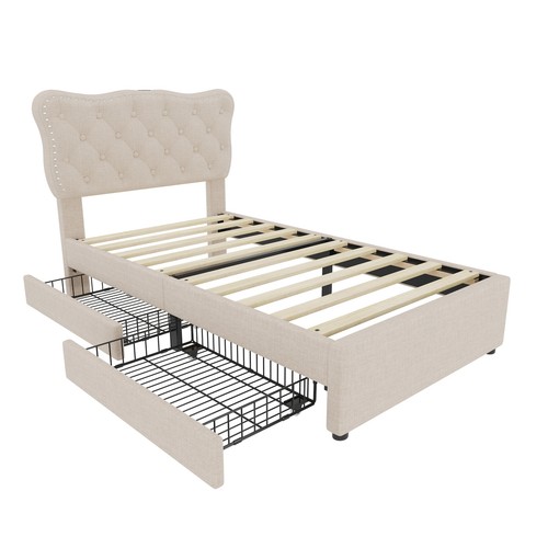 3ft single upholstered bed - bed, w/