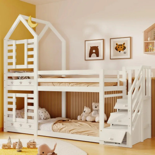 White house bunk bed - white,