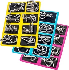 HAOQIAGA 24 Pcs IQ Metal Brain