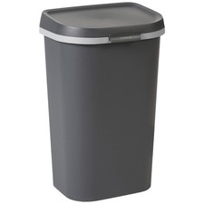 Kitchen Bin 50L Grey Lift Top Large Waste Rubbish Dustbin Home or Office