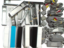 Wii CONSOLES + STANDS, SENSOR BARS, PSU's, AV LEADS JOBLOT ALL WORKING COMPLETE