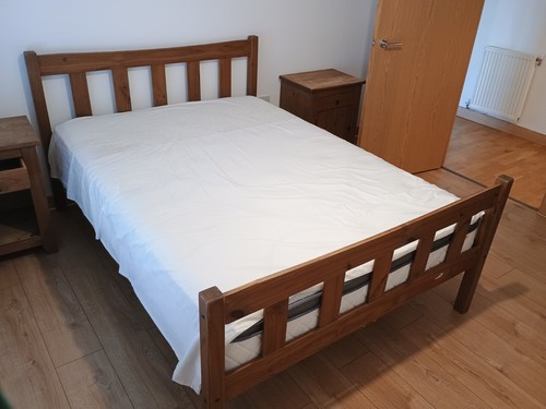 Wooden queen size bed - queen, with