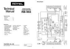 Service manual for Rotel RB-993