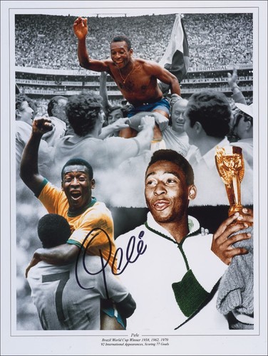 Pele signed photograph - pele,