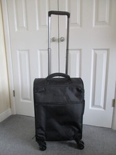 It Luggage - Black, Soft Shell, Lightweight, Small, Telescopic Handle Suitcase