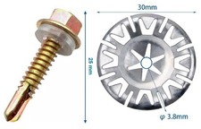 FIT MG Undertray Exhaust Heat Shield Spring Washer With Screws Fixing Clip