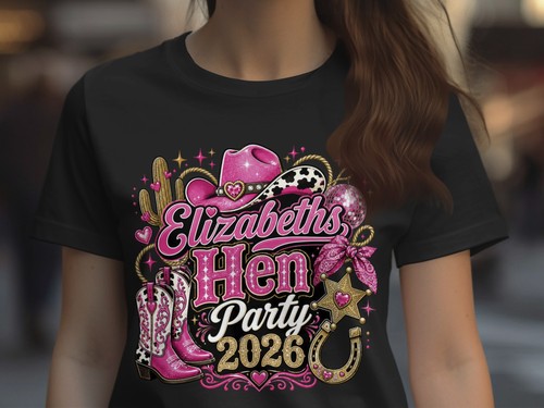 Personalised cowgirl hen - personalised, party