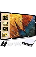 Mebios 120 Inch Projection Screen, Portable HD 4K Screen for School Home Theatre