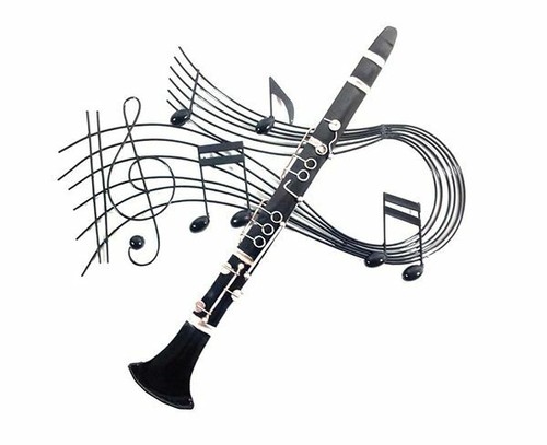 Clarinet swirl metal wall - swirl, art