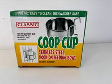 Hook on Feeding Bowl for Small Animals Chickens Birds Fits onto Cage Bars 150mm