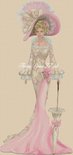 Elegant lady cross stitch - elegant,