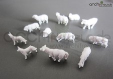 10 x Model Sheep white for
