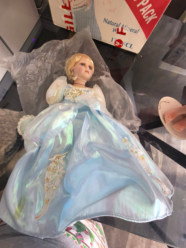 Cinderella porcelain girl - porcelain,