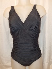 Gorgeous black OCEAN CLUB swimming bathing costume suit size 12