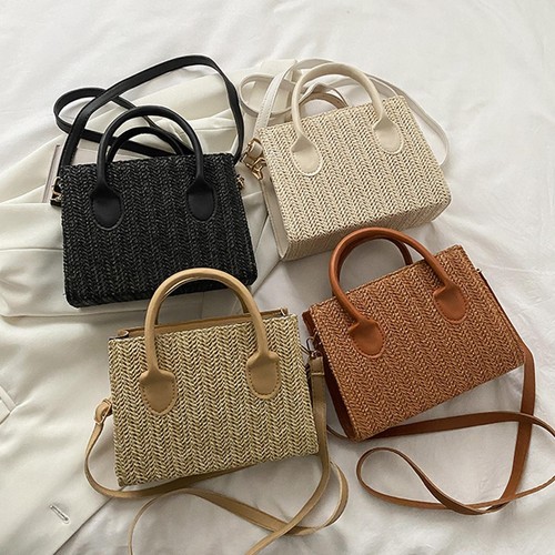 Women woven boho handbag - women's,
