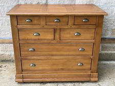 Beautiful Waring & Gillow Quality Bed Large French Oak Chest 7 Drawers Rrp £1550