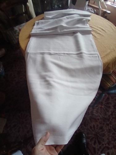 Antique irish white linen bed - antique,