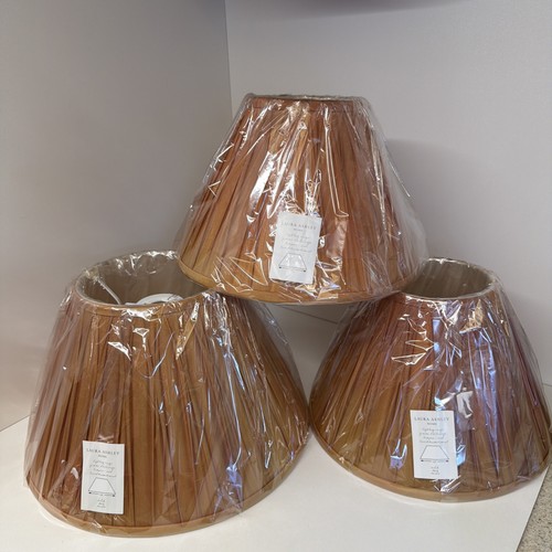 Burnt orange lampshades - lampshades, x3