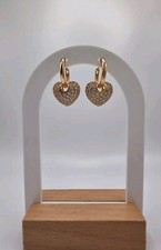 Zirconia Heart Earrings 18k