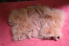 Girl M&S Pink Faux Fur Bolero  Shrug Age 11 - 12 Years