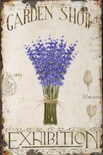 Garden Lavender Shabby Chic Vintage Retro style Metal Sign, shed, gift