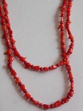 Wonderful Genuine Red Coral Long Length Necklace