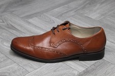 Clarks Brogue Shoes Mens UK 7 Brown Leather Derby Lace Up Formal Dress Smart