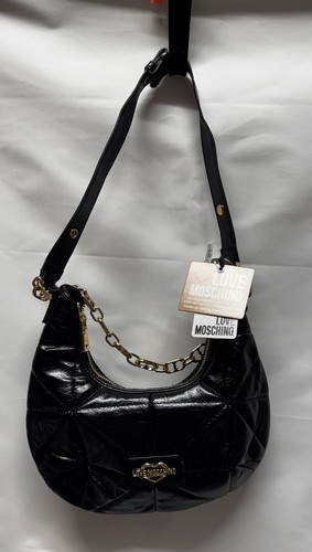 Moschino black ladies handbag - black,
