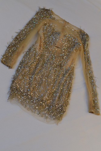 Jovani gold crystal beaded - gold,