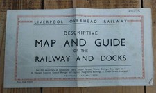 Liverpool Overhead Railway map and guide of Railway and Docks late 1940s