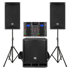PA System for DJ with CDJ450 Dual DJ CD Mixer - PD COMBO1500